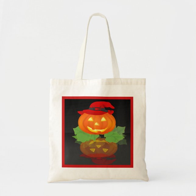 Bolsa Tote Jack O Lantern e sua Reflexão - (Frente)