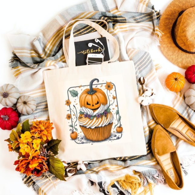 Bolsa Tote Jack O Lantern Halloween Dessert (Criador carregado)