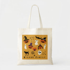 Bolsa Tote Jack o Lantern Halloween Family
