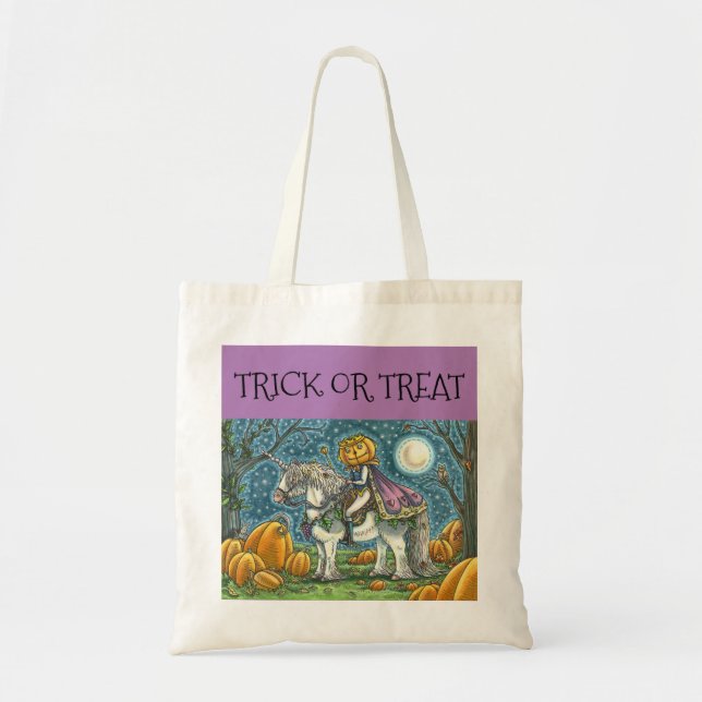 BOLSA TOTE JACK O LANTERN PRINCE EM UNICORN, TRICK OU TREAT (Frente)