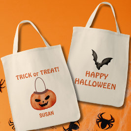 Bolsa Tote Jack O Lantern Trick Ou Trate Feliz Halloween