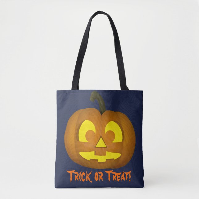 Bolsa Tote Jack O' Lantern Trick ou Treat (Frente)