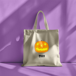 Bolsa Tote Jack-O-Lanterna Assustador Personalizável