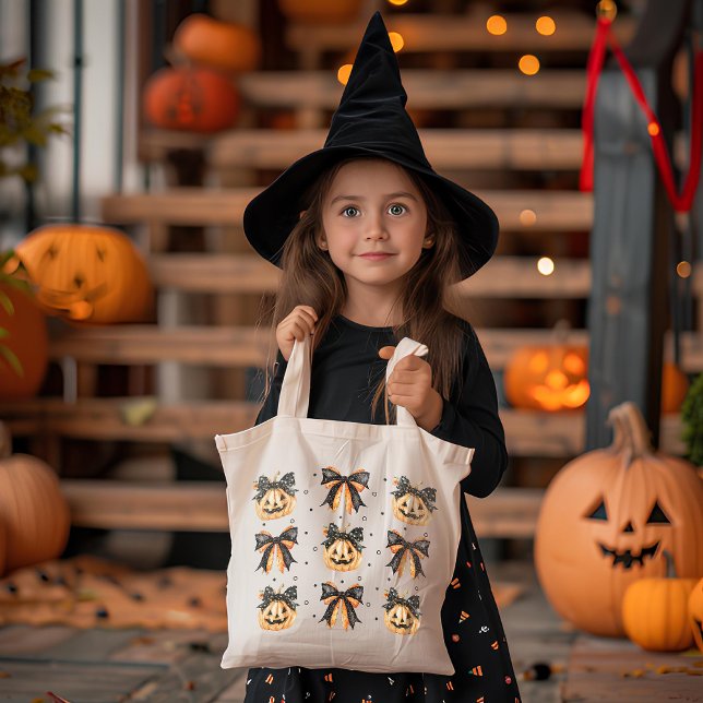 Bolsa Tote Jack-O-Lanterna e Arcos Canvas Tote Bag (Criador carregado)