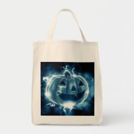 Bolsa Tote jack-o-lanterna na chuva