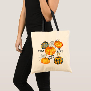 Bolsa Tote Jack O Lanterns Halloween Trick ou Treino