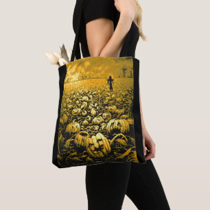 Bolsa Tote Jack O'Lantern Graveyard