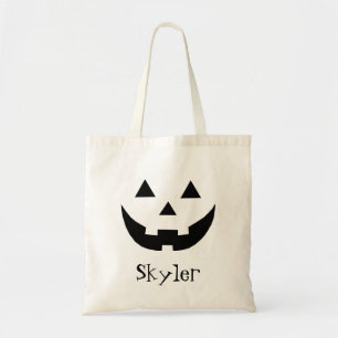 Bolsa Tote Jack preto monograma ou lanterna bonitinho Hallowe