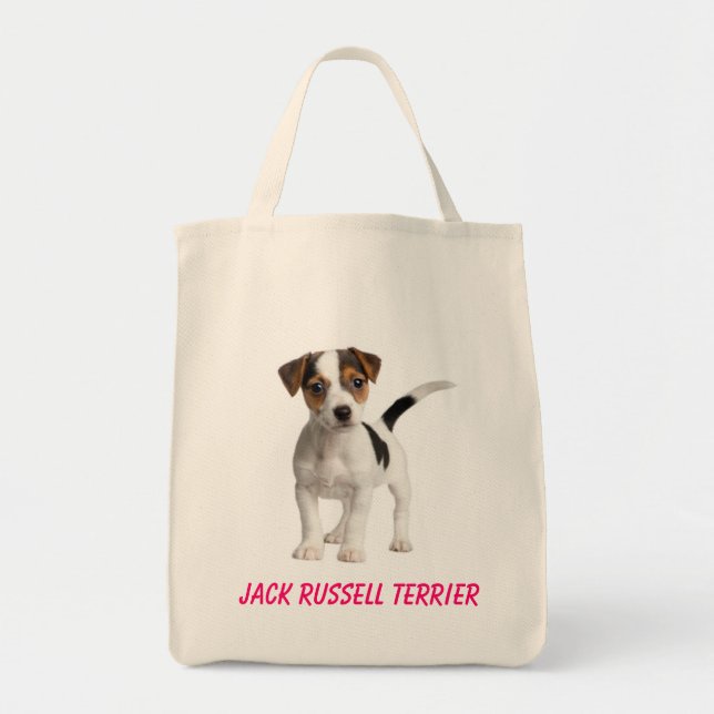 Bolsa Tote Jack Russell Terrier Cão Cachorro Cachorro Sapo (Frente)