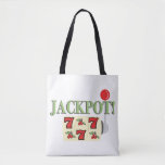 Bolsa Tote Jackpot<br><div class="desc">Não é preciso rolar os dados ou fazer uma aposta,  este design pode trazer o entusiasmo de um jogo de excelente diretamente em toalhas,  travesseiros decorativos e muito mais!</div>