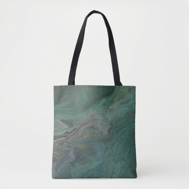 Bolsa Tote Jade 2 Verde Escuro Abstrato (Frente)