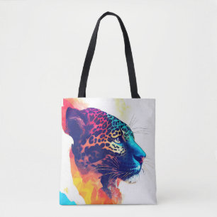 Bolsa Tote Jaguar Wild Nature - Pintura De Cor Animal