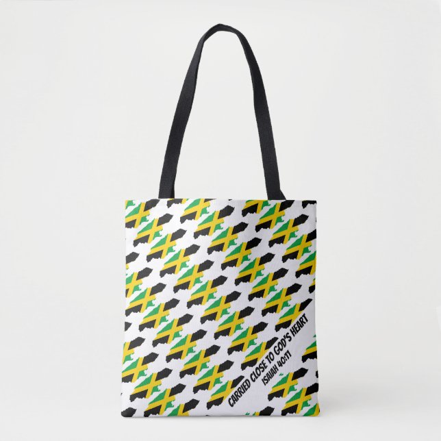 Bolsa Tote JAMAICA FLAG | Gods Heart | Isaiah 40 (Frente)
