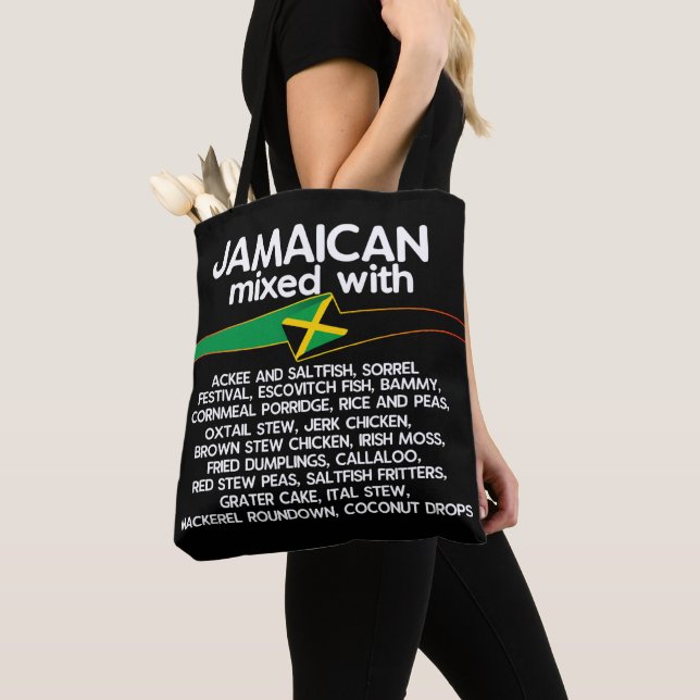Bolsa Tote Jamaicano misturado com Jamaica orgulhosa  (Close Up)