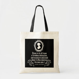 Bolsa Tote Jane Austen cita Orgulho Romântico do Clube de Li