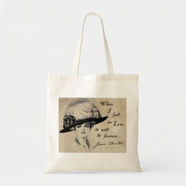 Bolsa Tote Jane Austen: Para sempre (Frente)