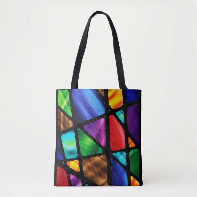 Bolsa Tote Janela de vidro abstrato (Frente)