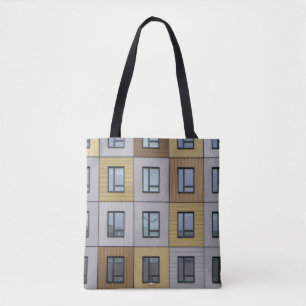 Bolsa Tote Janelas brancas e beges