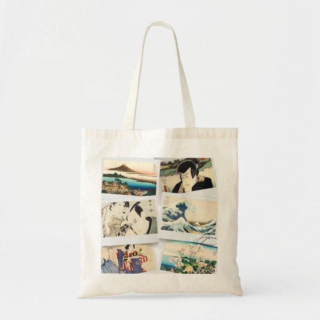 Bolsa Tote Japanese Ukiyo-e Inspired Design with Hokusai's (Frente)