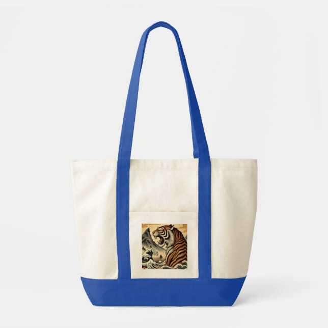Bolsa Tote Japanese ukiyoe tiger dragon Japan (Frente)