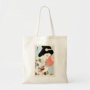Bolsa Tote Japonês Clássico Geisha Lady Art