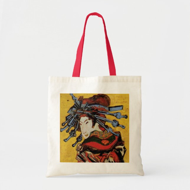 Bolsa Tote Japonês Courtesan Oiran por Vincent van Gogh (Frente)