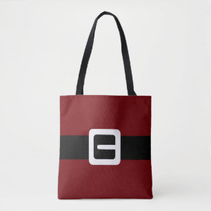 Bolsa Tote Jaqueta e Cinturão Vermelho do Papai Noel Festivo