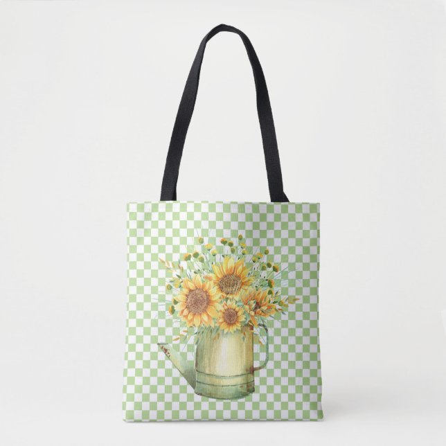 Bolsa Tote Jardim Águas Podem Girassóis (Frente)