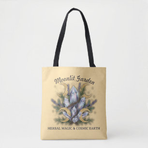 Bolsa Tote Jardim ao Luar Buquê de Cristal • Magia Herbal