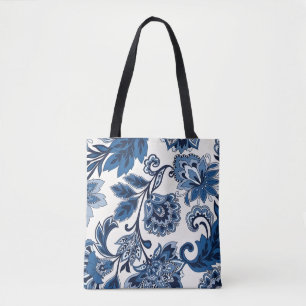 Bolsa Tote Jardim Azul Real