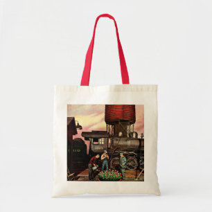 Bolsa Tote Jardim da jarda do trem por Stevan Dohanos