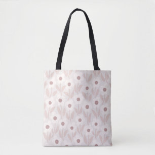 Bolsa Tote Jardim de Chalkflower Rosa Romântico Suave