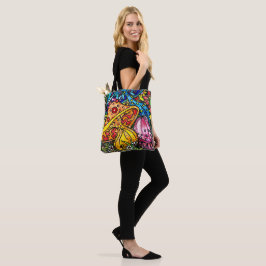 Bolsa Tote Jardim de Cogumelos Selvagens e Extravagantes