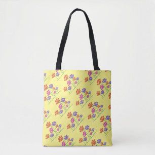 Bolsa Tote Jardim de Flores de Pegada de Pata