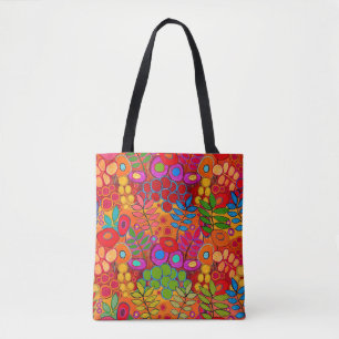 Bolsa Tote Jardim de Flores de Verão do Sudoeste