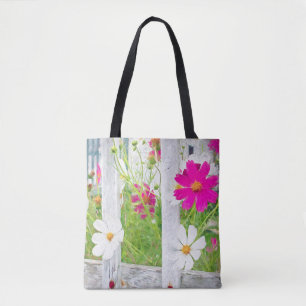 Bolsa Tote Jardim de Flores do Cosmos