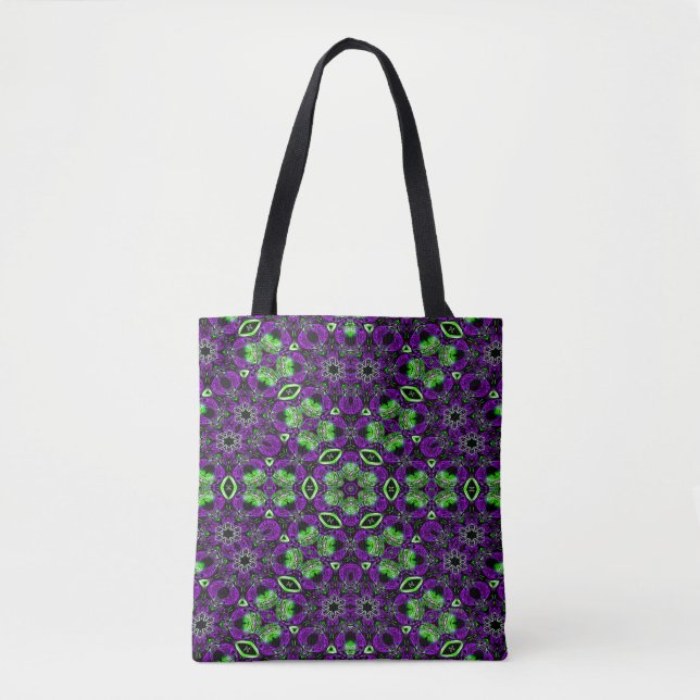 Bolsa Tote Jardim de flores e borboletas.... (Frente)