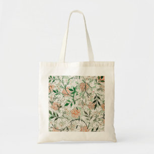Bolsa Tote Jardim de Jasmim William Morris Flor Clássica