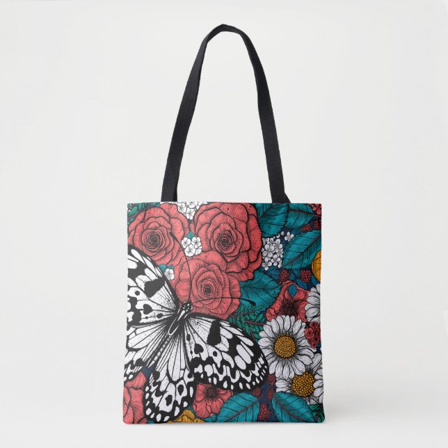 Bolsa Tote Jardim de papagaio (Frente)