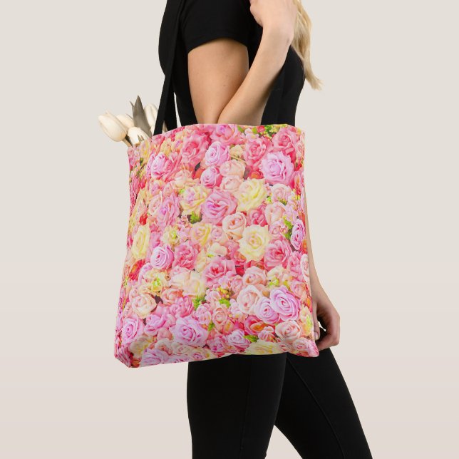 Bolsa Tote Jardim de rosas (Close Up)