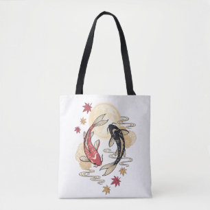 Bolsa Tote Jardim do Espírito Koi ao Luar