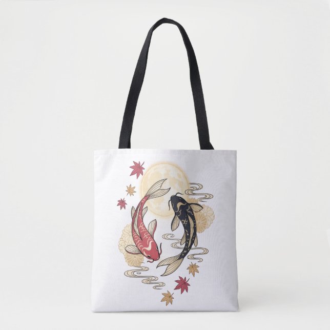 Bolsa Tote Jardim do Espírito Koi ao Luar (Frente)