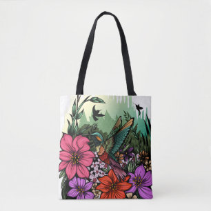 Bolsa Tote Jardim do Hummingbird