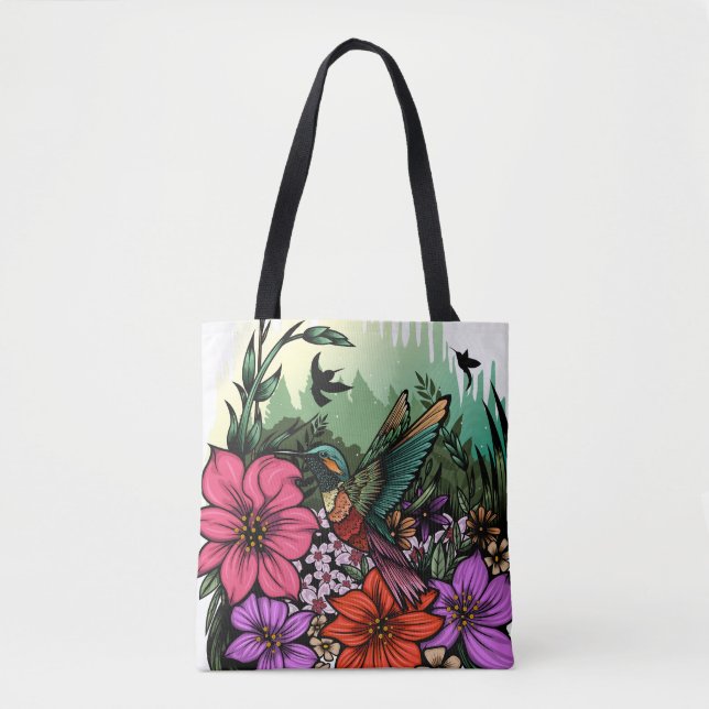 Bolsa Tote Jardim do Hummingbird (Frente)