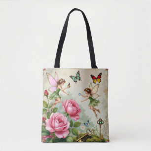 Bolsa Tote Jardim Encantado de Fadas Florais