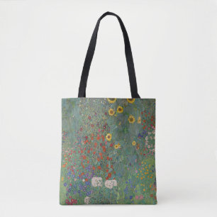 Bolsa Tote Jardim fazenda Girassóis por Gustav Klimt Paintin
