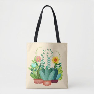 Bolsa Tote Jardim Feliz Pequeno