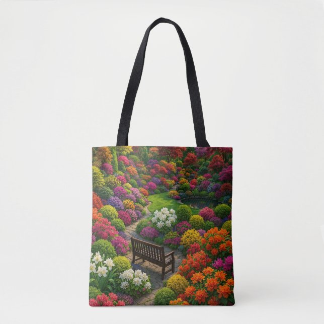 Bolsa Tote jardim floral (Frente)