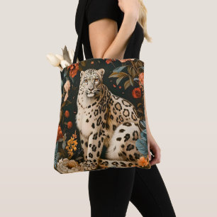 Bolsa Tote Jardim Floral Botânico da Floresta Vintage do Tigr