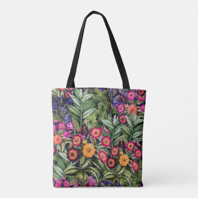 Bolsa Tote Jardim Floral Rosa da Ilha (Verso)